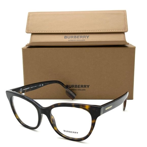 BURBERRY EVELYN BE2375 3002 Dark Havana   / Demo Lens 51 Eyeglasses - Picture 1 of 4